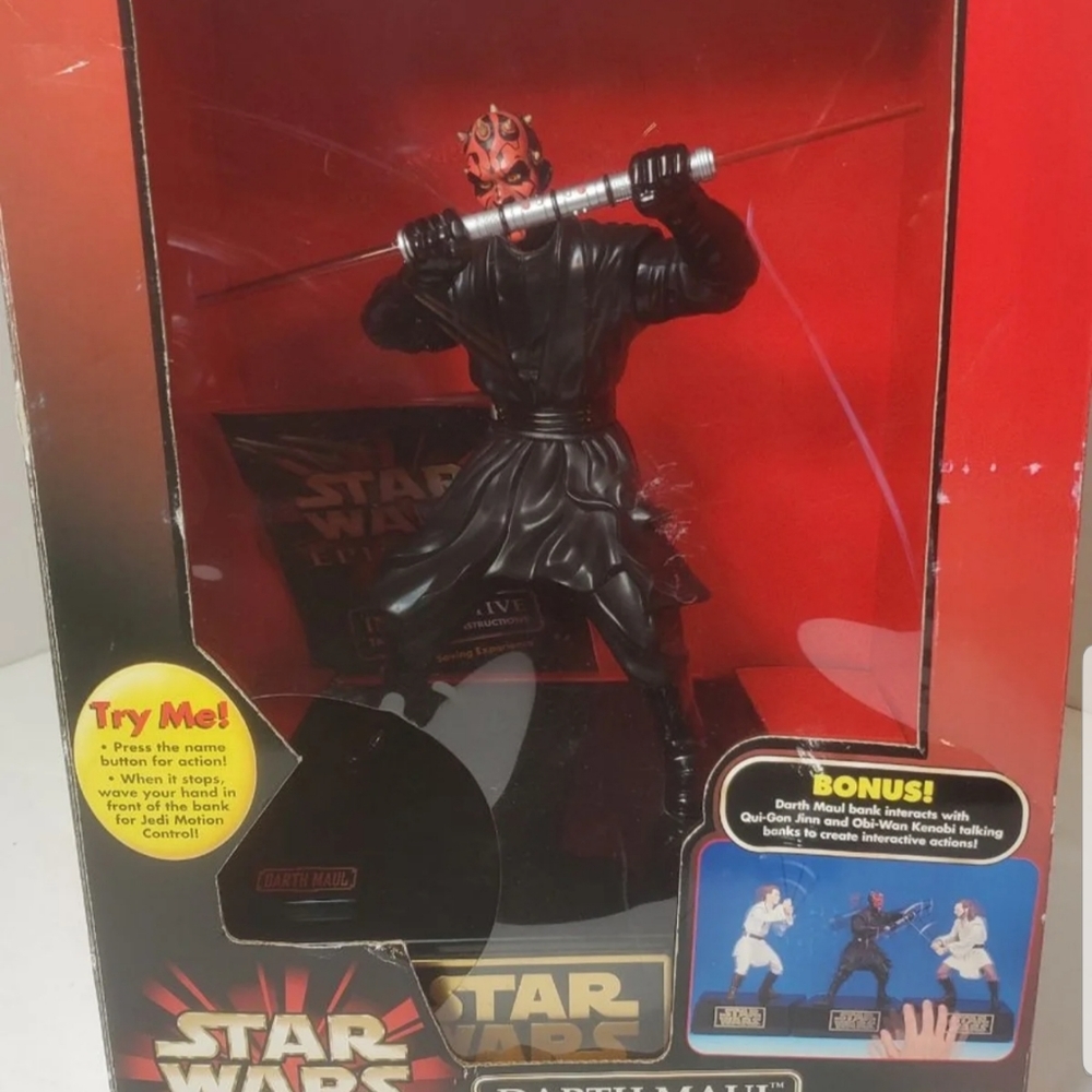 Star Wars  Darth Maul Interactive Talking Bank with Combat actions